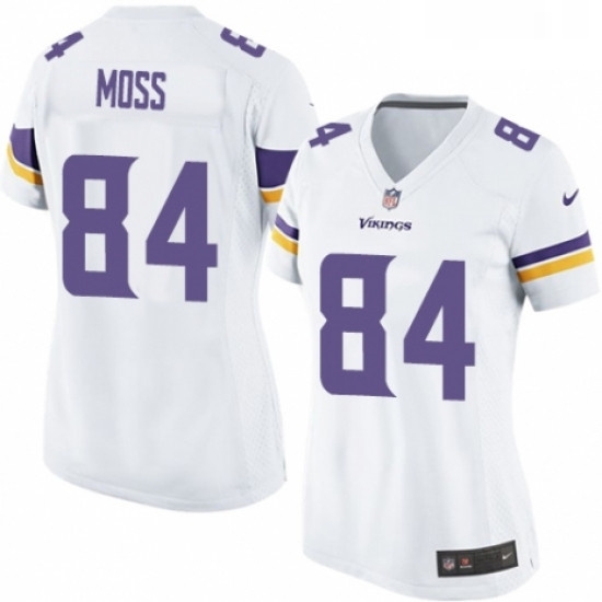 Womens Nike Minnesota Vikings 84 Randy Moss Game White NFL Jersey Womens Nike Minnesota Vikings 84 Randy Moss Game White NFL Jersey