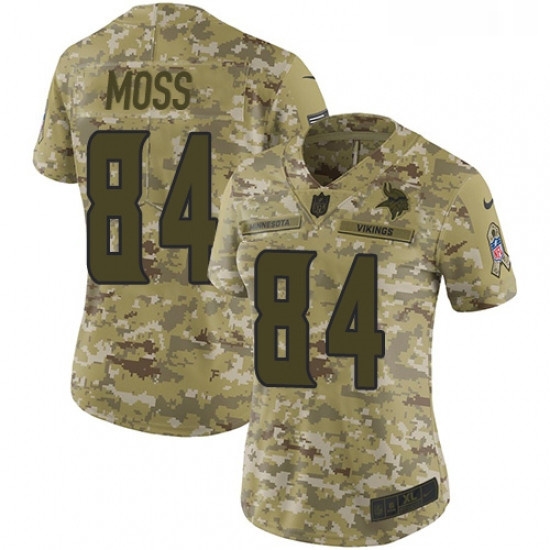 Womens Nike Minnesota Vikings 84 Randy Moss Limited Camo 2018 Salute to Service NFL Jersey Womens Nike Minnesota Vikings 84 Randy Moss Limited Camo 2018 Salute to Service NFL Jersey