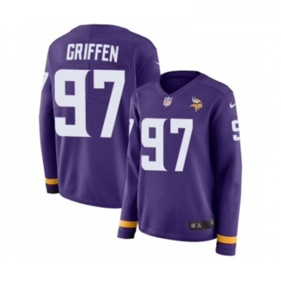Womens Nike Minnesota Vikings 97 Everson Griffen Limited Purple Therma Long Sleeve NFL Jersey Womens Nike Minnesota Vikings 97 Everson Griffen Limited Purple Therma Long Sleeve NFL Jersey