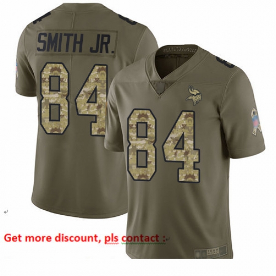 Vikings 84 Irv Smith Jr Olive Camo Youth Stitched Football Limited 2017 Salute to Service Jersey Vikings 84 Irv Smith Jr Olive Camo Youth Stitched Football Limited 2017 Salute to Service Jersey