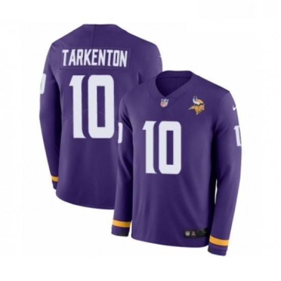 Youth Nike Minnesota Vikings 10 Fran Tarkenton Limited Purple Therma Long Sleeve NFL Jersey Youth Nike Minnesota Vikings 10 Fran Tarkenton Limited Purple Therma Long Sleeve NFL Jersey
