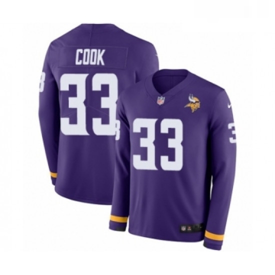 Youth Nike Minnesota Vikings 33 Dalvin Cook Limited Purple Therma Long Sleeve NFL Jersey Youth Nike Minnesota Vikings 33 Dalvin Cook Limited Purple Therma Long Sleeve NFL Jersey
