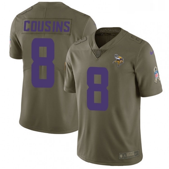 Youth Nike Minnesota Vikings 8 Kirk Cousins Limited Olive 2017 Salute to Service NFL Jersey Youth Nike Minnesota Vikings 8 Kirk Cousins Limited Olive 2017 Salute to Service NFL Jersey