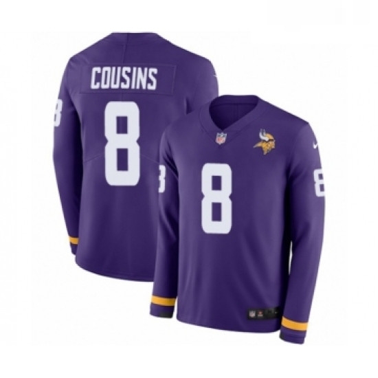 Youth Nike Minnesota Vikings 8 Kirk Cousins Limited Purple Therma Long Sleeve NFL Jersey Youth Nike Minnesota Vikings 8 Kirk Cousins Limited Purple Therma Long Sleeve NFL Jersey