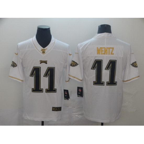 Eagles 11 Carson Wentz White Gold Vapor Untouchable Limited Jersey Eagles 11 Carson Wentz White Gold Vapor Untouchable Limited Jersey