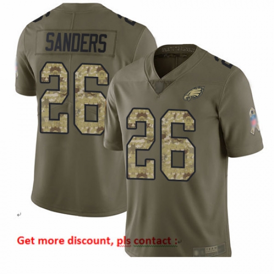 Eagles 26 Miles Sanders Olive Camo Men Stitched Football Limited 2017 Salute To Service Jersey Eagles 26 Miles Sanders Olive Camo Men Stitched Football Limited 2017 Salute To Service Jersey