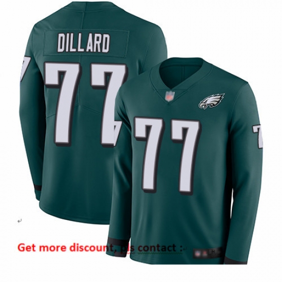 Eagles 77 Andre Dillard Midnight Green Team Color Men Stitched Football Limited Therma Long Sleeve Jersey Eagles 77 Andre Dillard Midnight Green Team Color Men Stitched Football Limited Therma Long Sleeve Jersey