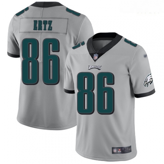 Eagles 86 Zach Ertz Silver Men Stitched Football Limited Inverted Legend Jersey