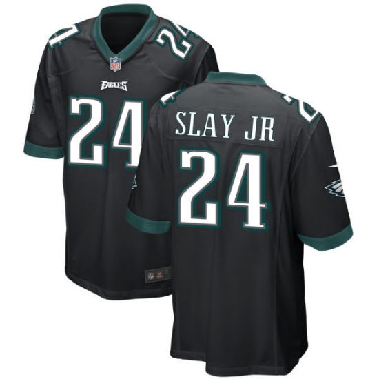 Men Nike Eagles 24 Darius Slay Jr Black Vapor Limited NFL Stitched Jersey Men Nike Eagles 24 Darius Slay Jr Black Vapor Limited NFL Stitched Jersey