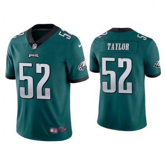 Men Nike Eagles 52 Davion Taylor Green Vapor Limited NFL Stitched Jersey Men Nike Eagles 52 Davion Taylor Green Vapor Limited NFL Stitched Jersey