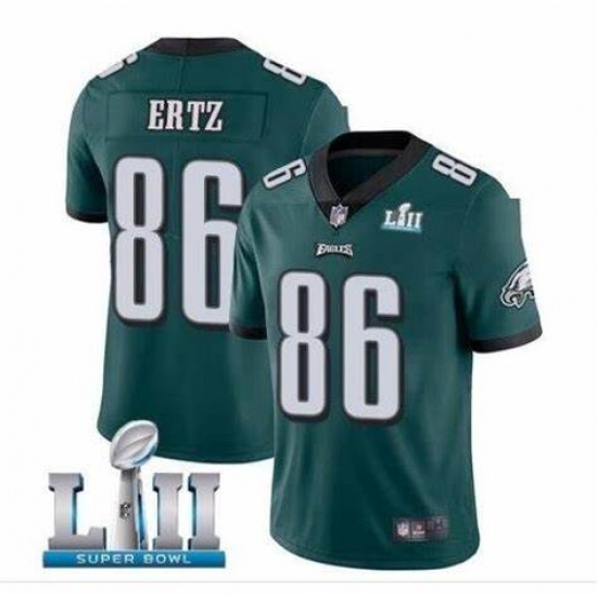 Men Nike Eagles 86 Zach Ertz Green 2018 Super Bowl Jersey Men Nike Eagles 86 Zach Ertz Green 2018 Super Bowl Jersey