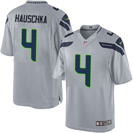Men Nike NFL Steven Hauschka Seattle Seahawks 4 Gray Vapor Limited Jersey Men Nike NFL Steven Hauschka Seattle Seahawks 4 Gray Vapor Limited Jersey