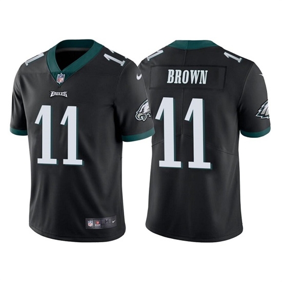 Men Philadelphia Eagles 11 A J Brown Black Vapor Untouchable Limited Stitched Jersey Men Philadelphia Eagles 11 A J Brown Black Vapor Untouchable Limited Stitched Jersey
