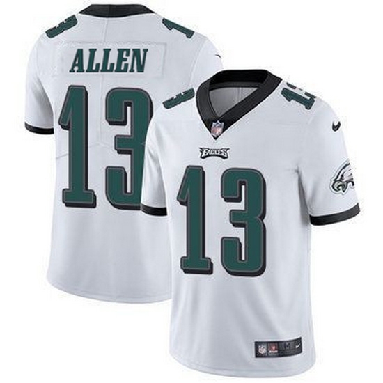 Men Philadelphia Eagles 13 Devon Allen White Vapor Untouchable Limited Stitched Jersey Men Philadelphia Eagles 13 Devon Allen White Vapor Untouchable Limited Stitched Jersey