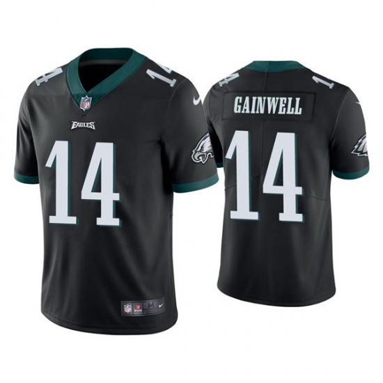 Men Philadelphia Eagles 14 Kenneth Gainwell Black Vapor Untouchable Limited Stitched Jersey Men Philadelphia Eagles 14 Kenneth Gainwell Black Vapor Untouchable Limited Stitched Jersey