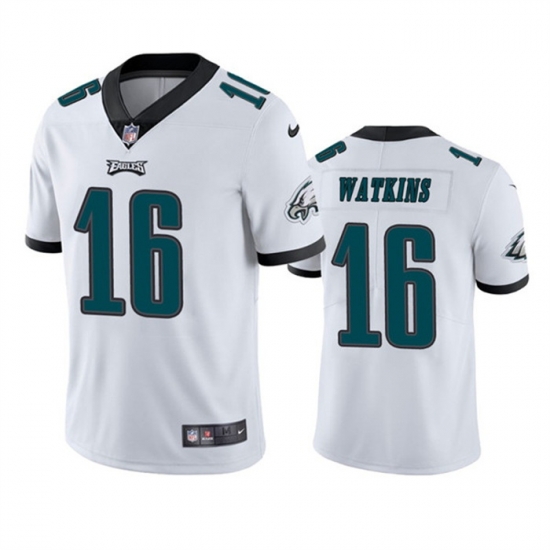 Men Philadelphia Eagles 16 Quez Watkins 2022 White Vapor Untouchable Limited Stitched Jersey Men Philadelphia Eagles 16 Quez Watkins 2022 White Vapor Untouchable Limited Stitched Jersey