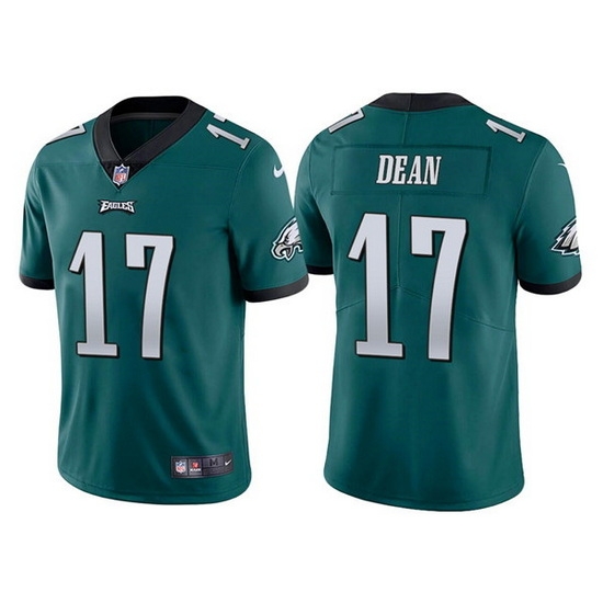 Men Philadelphia Eagles 17 Nakobe Dean Green Vapor Untouchable Limited Stitched jersey Men Philadelphia Eagles 17 Nakobe Dean Green Vapor Untouchable Limited Stitched jersey