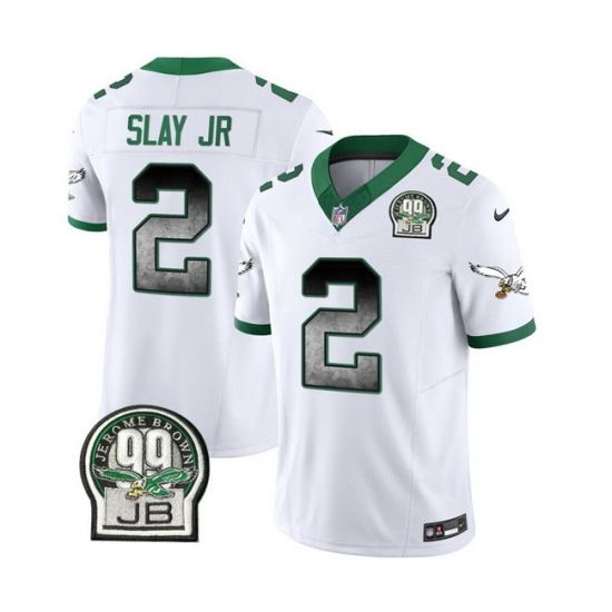 Men Philadelphia Eagles 2 Darius Slay JR White 2023 F U S E Throwback Vapor Untouchable Limited Stitched Football Jersey Men Philadelphia Eagles 2 Darius Slay JR White 2023 F U S E Throwback Vapor Untouchable Limited Stitched Football Jersey