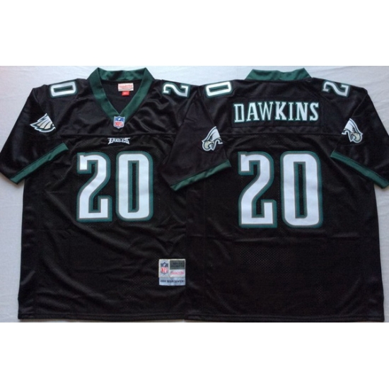 Men Philadelphia Eagles 20 Brian Dawkins Black M&N Throwback Jersey Men Philadelphia Eagles 20 Brian Dawkins Black M&N Throwback Jersey
