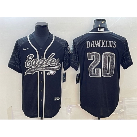 Men Philadelphia Eagles 20 Brian Dawkins Black Reflective With Patch Cool Base Stitched Baseball Jersey Men Philadelphia Eagles 20 Brian Dawkins Black Reflective With Patch Cool Base Stitched Baseball Jersey