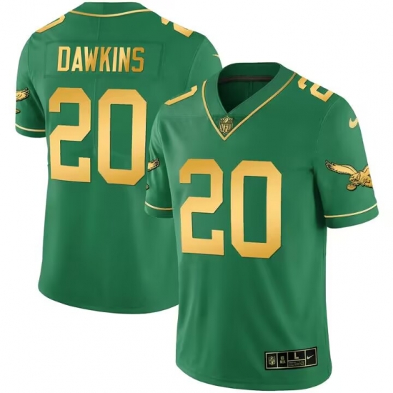 Men Philadelphia Eagles 20 Brian Dawkins Green Gold Vapor Untouchable Limited Stitched Jersey Men Philadelphia Eagles 20 Brian Dawkins Green Gold Vapor Untouchable Limited Stitched Jersey