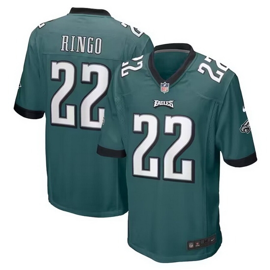 Men Philadelphia Eagles 22 Kelee Ringo Green Stitched Game Jersey Men Philadelphia Eagles 22 Kelee Ringo Green Stitched Game Jersey