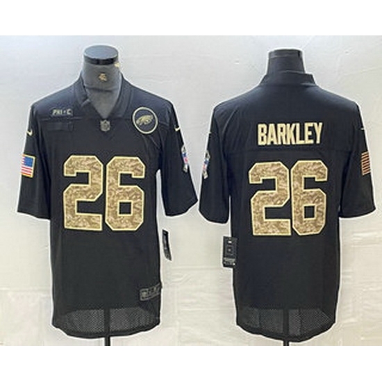 Men Philadelphia Eagles 26 Saquon Barkley Black Camo 2020 Salute To Service Stitched NFL Nike Limited Jersey Men Philadelphia Eagles 26 Saquon Barkley Black Camo 2020 Salute To Service Stitched NFL Nike Limited Jersey