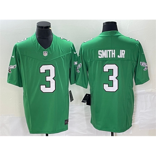 Men Philadelphia Eagles 3 Nolan Smith JR Green 2023 F U S E Vapor Untouchable Stitched Football Jersey Men Philadelphia Eagles 3 Nolan Smith JR Green 2023 F U S E Vapor Untouchable Stitched Football Jersey
