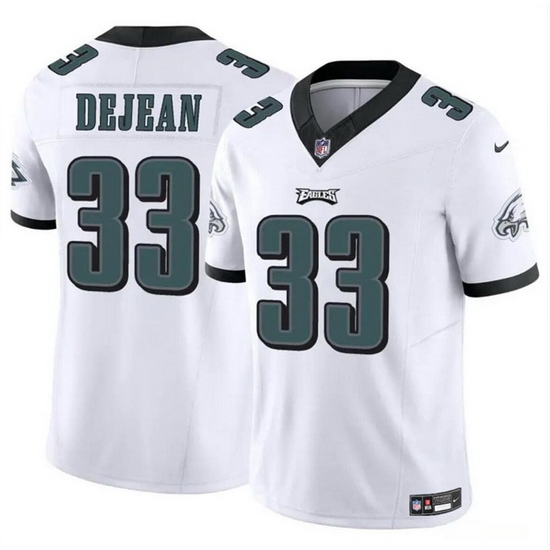 Men Philadelphia Eagles 33 Cooper DeJean White 2024 Draft F U S E Vapor Untouchable Limited Stitched Football Jersey Men Philadelphia Eagles 33 Cooper DeJean White 2024 Draft F U S E Vapor Untouchable Limited Stitched Football Jersey