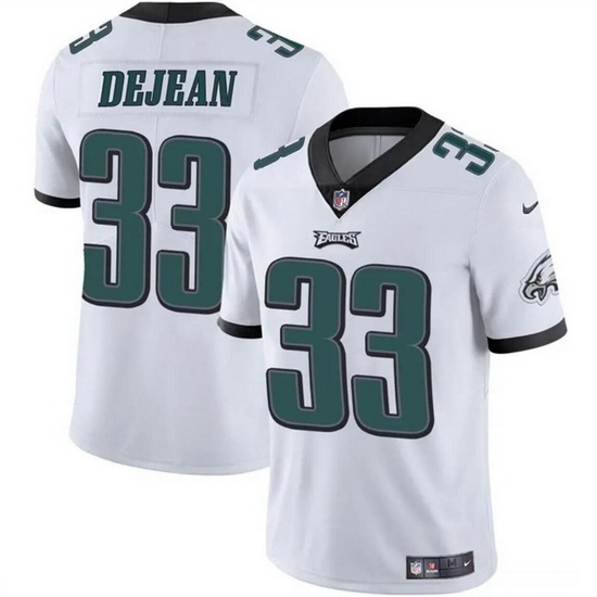 Men Philadelphia Eagles 33 Cooper DeJean White 2024 Draft Vapor Untouchable Limited Stitched Football Jersey Men Philadelphia Eagles 33 Cooper DeJean White 2024 Draft Vapor Untouchable Limited Stitched Football Jersey