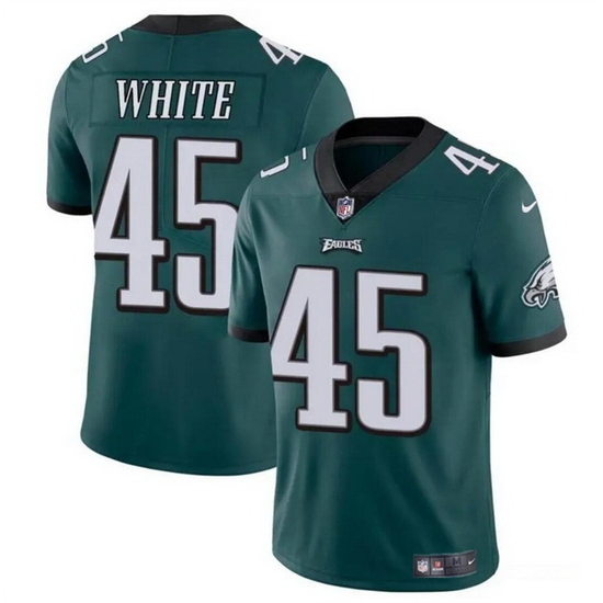 Men Philadelphia Eagles 45 Devin White Green Vapor Untouchable Limited Stitched Football Jersey Men Philadelphia Eagles 45 Devin White Green Vapor Untouchable Limited Stitched Football Jersey
