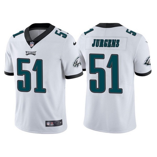 Men Philadelphia Eagles 51 Cameron Jurgens White Vapor Untouchable Limited Stitched Jersey Men Philadelphia Eagles 51 Cameron Jurgens White Vapor Untouchable Limited Stitched Jersey