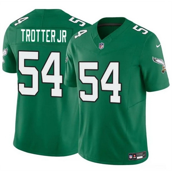 Men Philadelphia Eagles 54 Jeremiah Trotter Jr Green 2024 Draft F U S E Vapor Untouchable Throwback Limited Stitched Football Jersey Men Philadelphia Eagles 54 Jeremiah Trotter Jr Green 2024 Draft F U S E Vapor Untouchable Throwback Limited Stitched Football Jersey