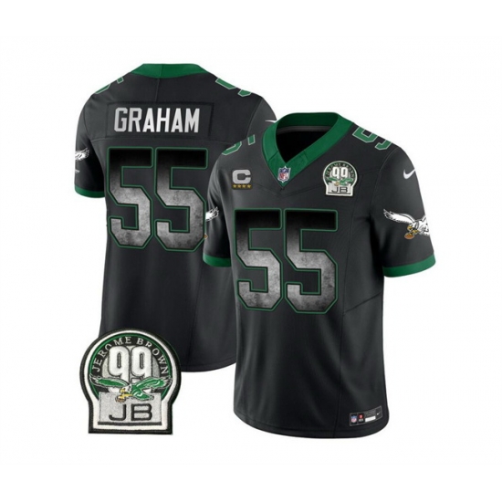 Men Philadelphia Eagles 55 Brandon Graham Black 2023 F U S E With 4 Star C Patch Throwback Vapor Untouchable Limited Stitched Football Jersey Men Philadelphia Eagles 55 Brandon Graham Black 2023 F U S E With 4 Star C Patch Throwback Vapor Untouchable Limited Stitched Football Jersey