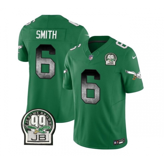 Men Philadelphia Eagles 6 DeVonta Smith Green 2023 F U S E Throwback Vapor Untouchable Limited Stitched Football Jersey Men Philadelphia Eagles 6 DeVonta Smith Green 2023 F U S E Throwback Vapor Untouchable Limited Stitched Football Jersey