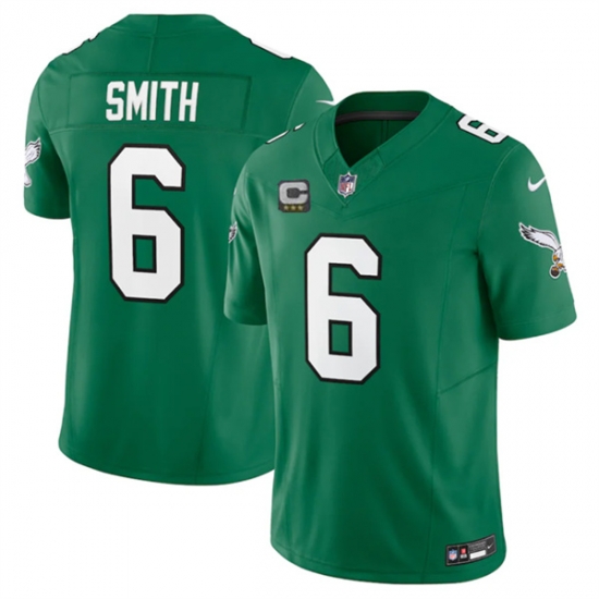 Men Philadelphia Eagles 6 DeVonta Smith Green 2023 F U S E With C Patch Vapor Untouchable Stitched Football Jersey Men Philadelphia Eagles 6 DeVonta Smith Green 2023 F U S E With C Patch Vapor Untouchable Stitched Football Jersey