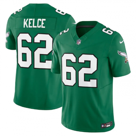 Men Philadelphia Eagles 62 Jason Kelce Green 2023 F U S E Vapor Untouchable Stitched Football Jersey Men Philadelphia Eagles 62 Jason Kelce Green 2023 F U S E Vapor Untouchable Stitched Football Jersey