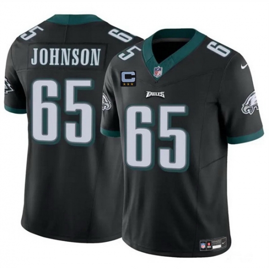 Men Philadelphia Eagles 65 Lane Johnson Black F U S E With 3 Star C Patch Vapor Untouchable Limited Stitched Football Jersey Men Philadelphia Eagles 65 Lane Johnson Black F U S E With 3 Star C Patch Vapor Untouchable Limited Stitched Football Jersey
