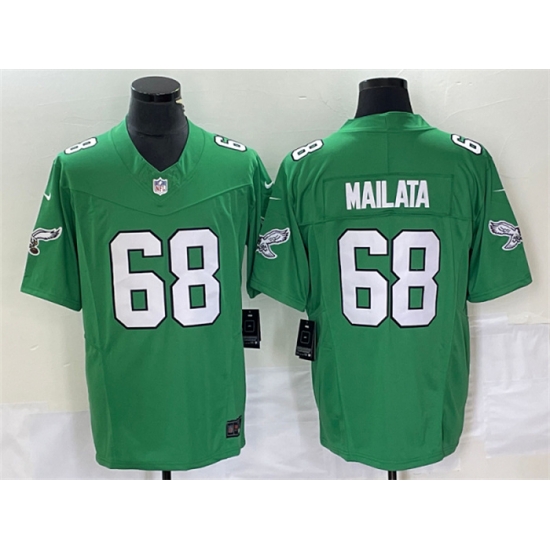 Men Philadelphia Eagles 68 Jordan Mailata Green 2023 F U S E Vapor Untouchable Stitched Football Jersey Men Philadelphia Eagles 68 Jordan Mailata Green 2023 F U S E Vapor Untouchable Stitched Football Jersey