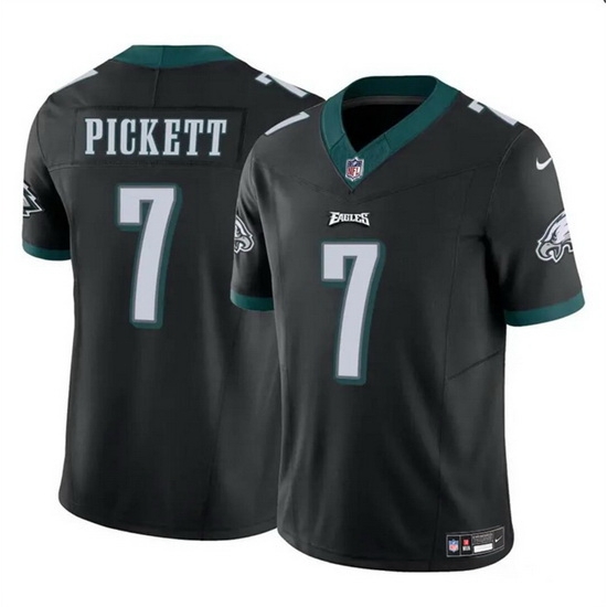 Men Philadelphia Eagles 7 Kenny Pickett Black 2023 F U S E Vapor Untouchable Limited Stitched Football Jersey Men Philadelphia Eagles 7 Kenny Pickett Black 2023 F U S E Vapor Untouchable Limited Stitched Football Jersey