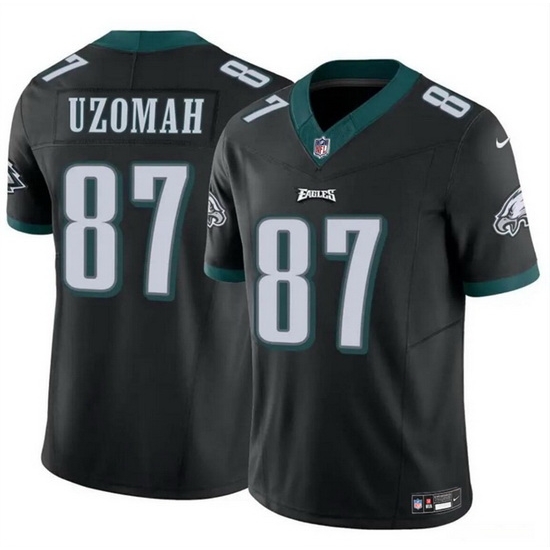 Men Philadelphia Eagles 87 C J Uzomah Black 2023 F U S E Vapor Untouchable Limited Stitched Football Jersey Men Philadelphia Eagles 87 C J Uzomah Black 2023 F U S E Vapor Untouchable Limited Stitched Football Jersey