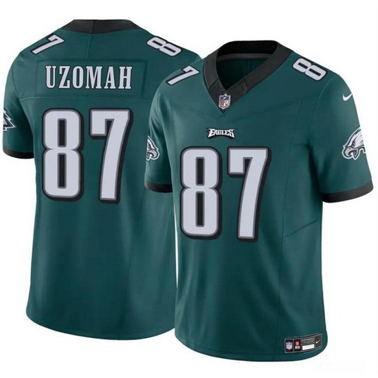 Men Philadelphia Eagles 87 C J Uzomah Green 2023 F U S E Vapor Untouchable Limited Stitched Football Jersey Men Philadelphia Eagles 87 C J Uzomah Green 2023 F U S E Vapor Untouchable Limited Stitched Football Jersey