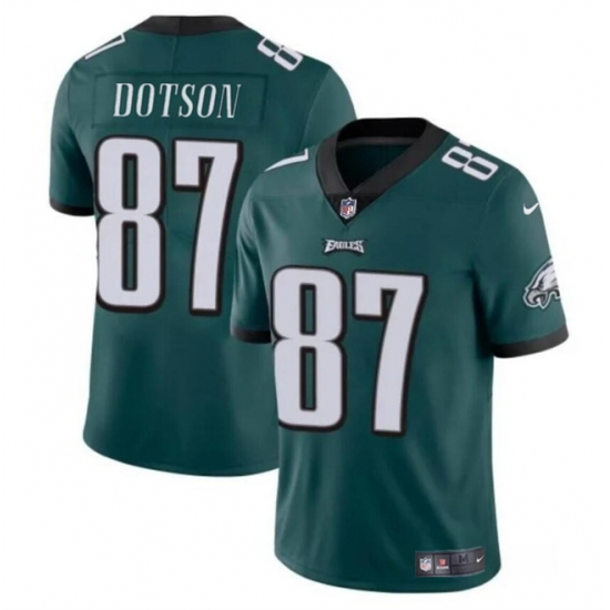 Men Philadelphia Eagles 87 Jahan Dotson Green Vapor Untouchable Limited Stitched Football Jersey Men Philadelphia Eagles 87 Jahan Dotson Green Vapor Untouchable Limited Stitched Football Jersey