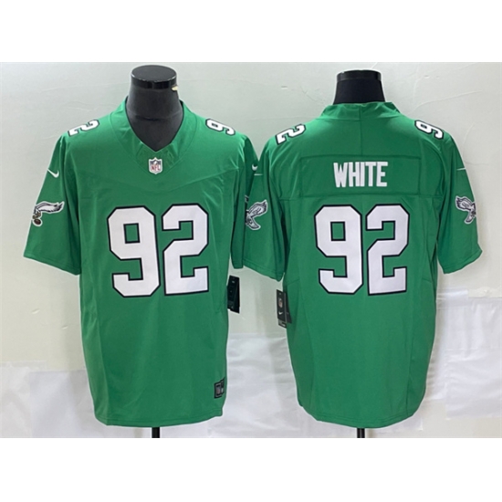 Men Philadelphia Eagles 92 Reggie White Green 2023 F U S E Vapor Untouchable Stitched Football Jersey Men Philadelphia Eagles 92 Reggie White Green 2023 F U S E Vapor Untouchable Stitched Football Jersey