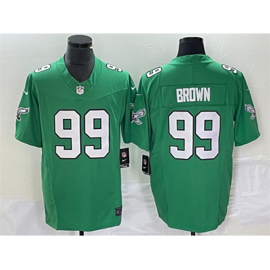 Men Philadelphia Eagles 99 Jerome Brown Green 2023 F U S E Vapor Untouchable Stitched Football Jersey Men Philadelphia Eagles 99 Jerome Brown Green 2023 F U S E Vapor Untouchable Stitched Football Jersey