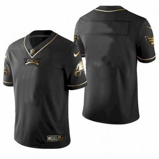 Men Philadelphia Eagles Blank Black Gold Stitched NFL Jersey Men Philadelphia Eagles Blank Black Gold Stitched NFL Jersey