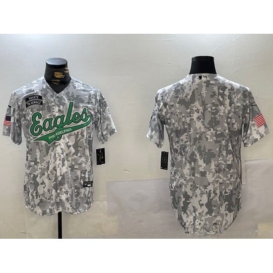 Men Philadelphia Eagles big logo 2024 F U S E Arctic Camo Salute To Service Limited Stitched Jersey 18 Men Philadelphia Eagles big logo 2024 F U S E Arctic Camo Salute To Service Limited Stitched Jersey 18