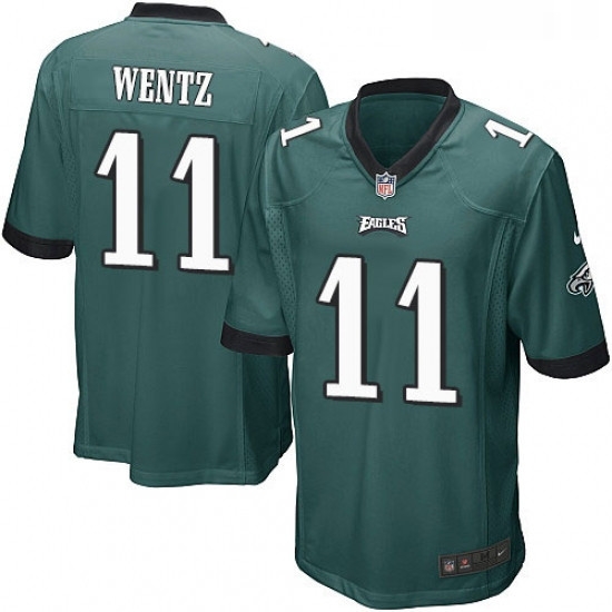 Mens Nike Philadelphia Eagles 11 Carson Wentz Game Midnight Green Team Color NFL Jersey Mens Nike Philadelphia Eagles 11 Carson Wentz Game Midnight Green Team Color NFL Jersey