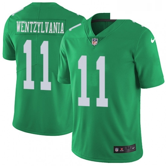 Mens Nike Philadelphia Eagles 11 Carson Wentz Limited Green Rush Vapor Untouchable Wentzylvania NFL Jersey Mens Nike Philadelphia Eagles 11 Carson Wentz Limited Green Rush Vapor Untouchable Wentzylvania NFL Jersey
