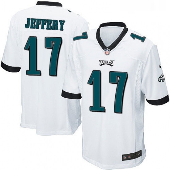 Mens Nike Philadelphia Eagles 17 Alshon Jeffery Game White NFL Jersey Mens Nike Philadelphia Eagles 17 Alshon Jeffery Game White NFL Jersey